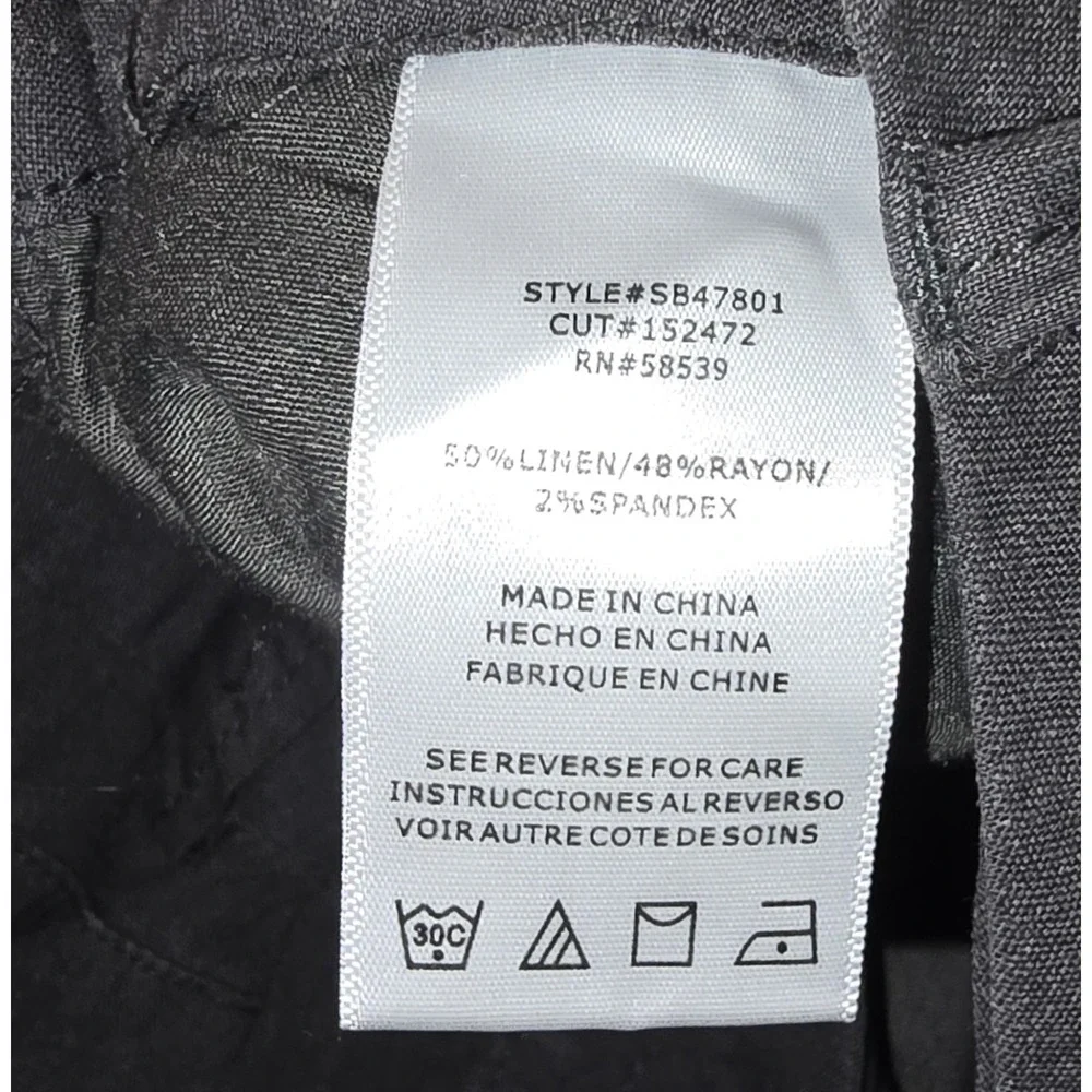 Kut From The Kloth size 4 30x26 Linen Grey Wide Leg Ankle Pants Classic City - Picture 9 of 10